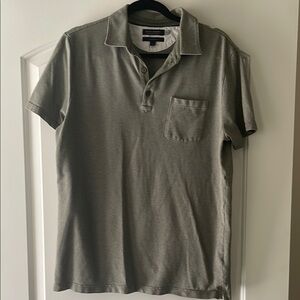 Banana Republic Green and White Polo Shirt Classic Short Sleeve